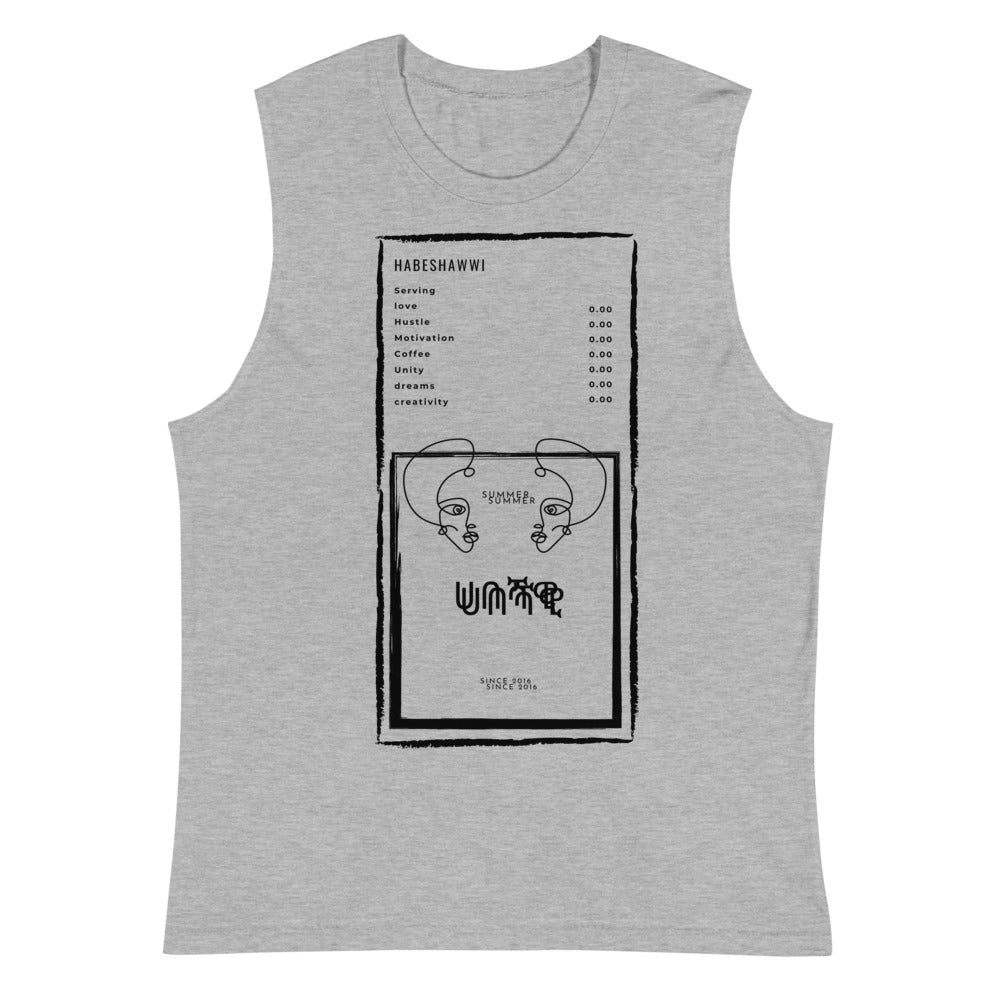 Habeshawwi Menu Muscle Shirt | Habesha Sweats | Habeshawwi