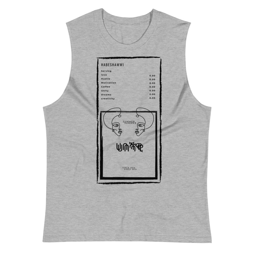 Habeshawwi Menu Muscle Shirt | Habesha Sweats | Habeshawwi