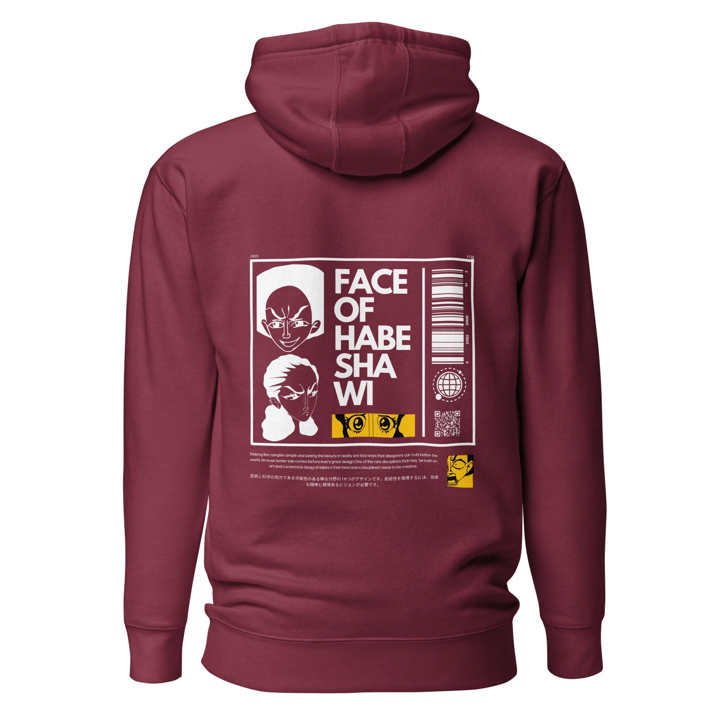 Face Of Habeshawwi Unisex Dark Color Hoodie