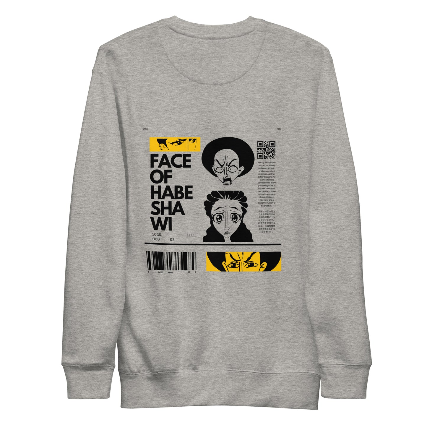 Face Of Habeshawwi Unisex Light Color Sweatshirt