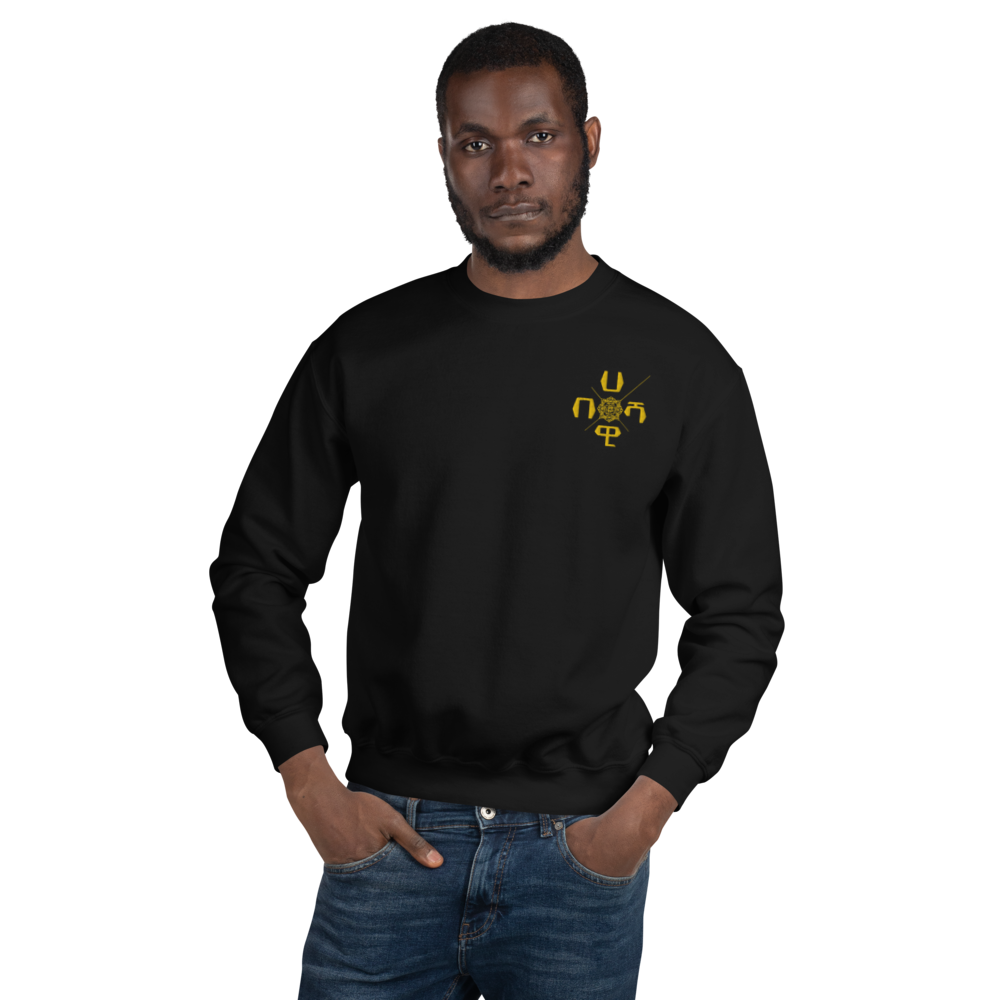 This well-loved X-Habeshawwi Unisex Sweatshirt is the perfect addition to any wardrobe. It has a crew neck, and it's made from air-jet spun yarn and quarter-turned fabric, which eliminates a center crease, reduces pilling, and gives the sweatshirt a soft, comfortable feel. 