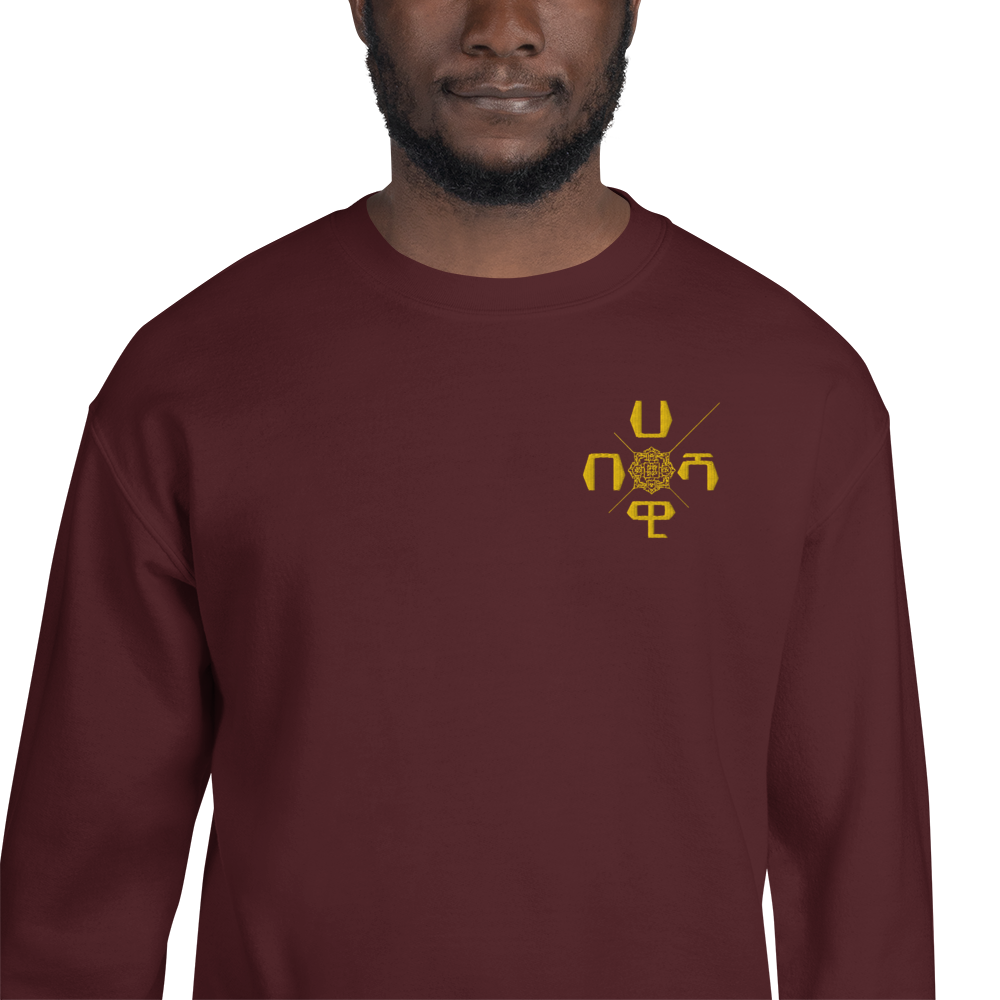 This well-loved X-Habeshawwi Unisex Sweatshirt is the perfect addition to any wardrobe. It has a crew neck, and it's made from air-jet spun yarn and quarter-turned fabric, which eliminates a center crease, reduces pilling, and gives the sweatshirt a soft, comfortable feel. 