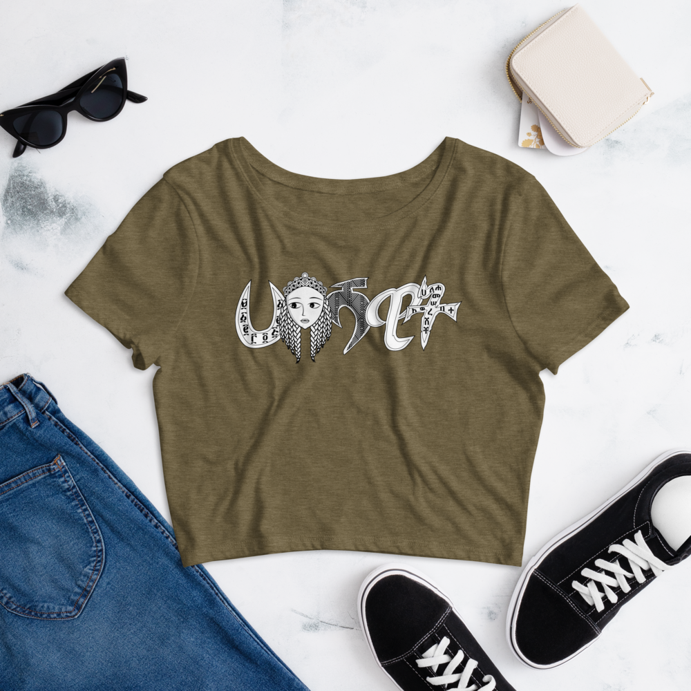 Habeshawwit Crop tops T-shits are summer’s trendiest garment - the crop top. This top is tight-fitting and hits just above the navel. Habesha Crop T-shirt | Habesha Clothing | Habeshawwi