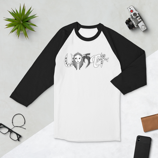 Our Habeshawwit ¾ sleeve raglan tee is a classic piece made from 100% ring-spun cotton and with a modern color blocking look. Definitely will be one of your favorite tops. Habeshawit Reglan Shirts | Habesha Clothing | Habeshawwi