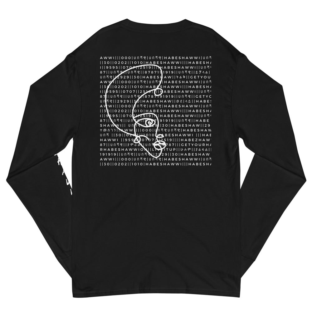 Face of Habesha + Champion Long Sleeve Shirt | Habeshawi Streetwear