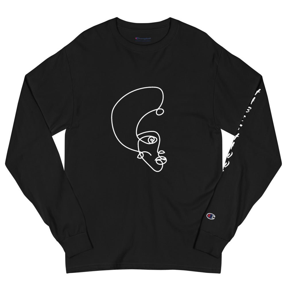 Face of Habesha + Champion Long Sleeve Shirt | Habeshawi Streetwear
