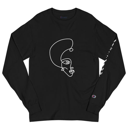 Face of Habesha + Champion Long Sleeve Shirt | Habeshawi Streetwear