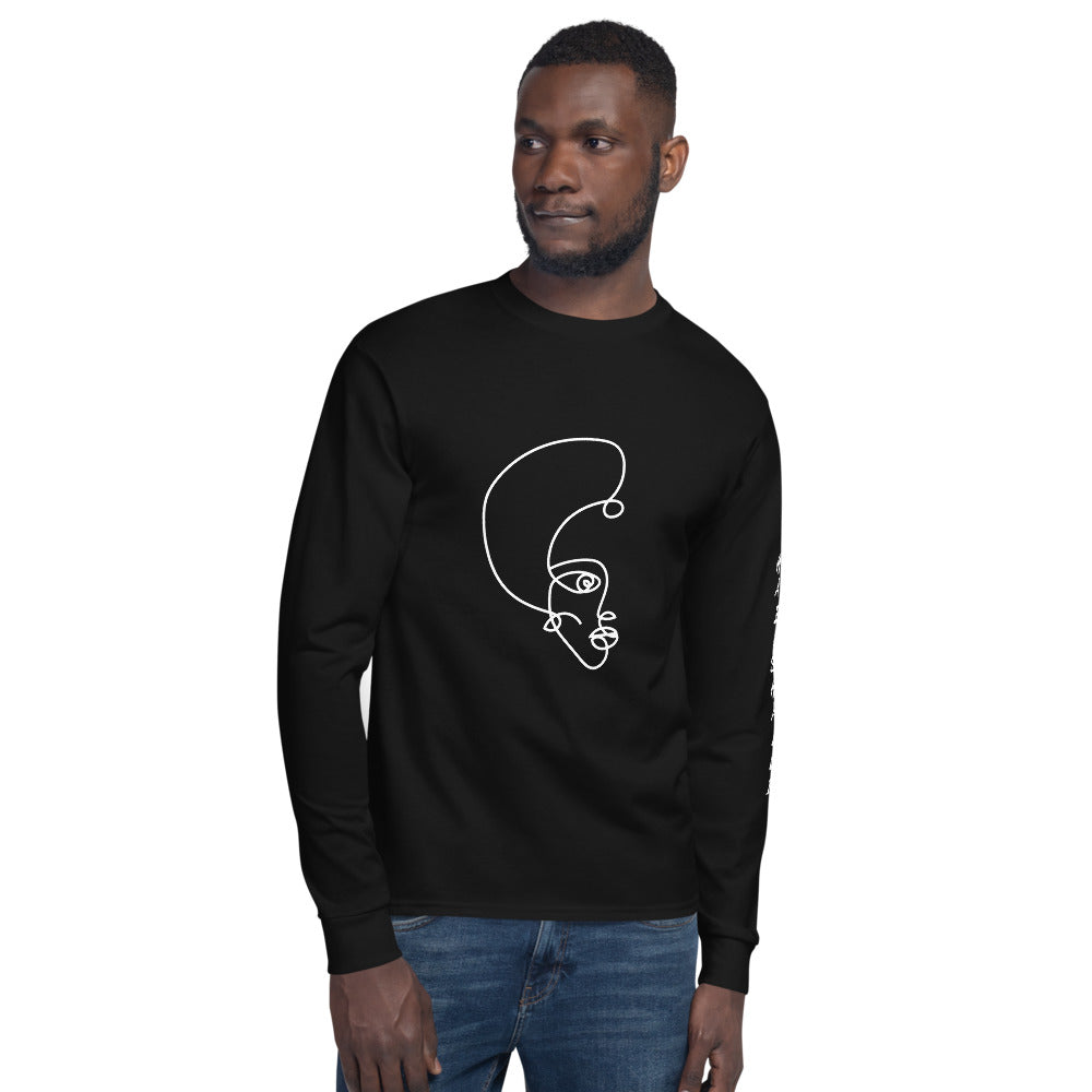 Face of Habesha + Champion Long Sleeve Shirt | Habeshawi Streetwear