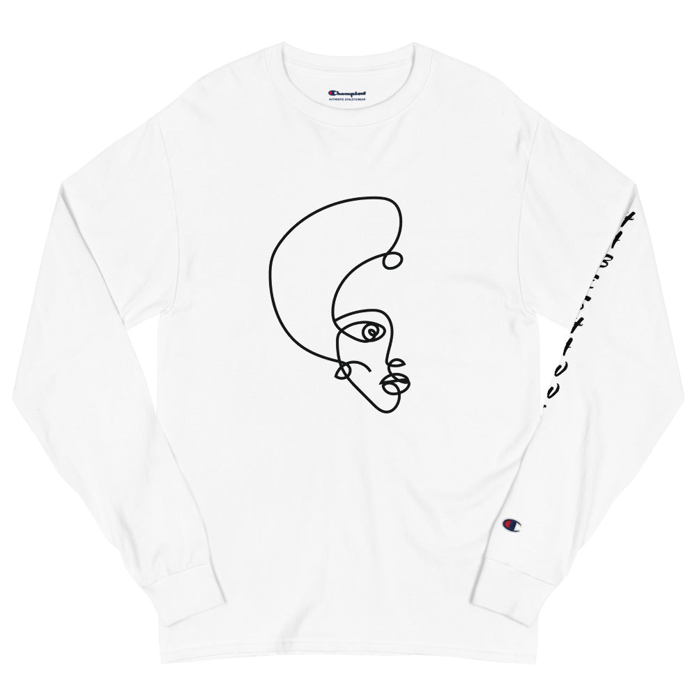 Face of Habesha + Champion Long Sleeve Shirt | Habeshawi Streetwear