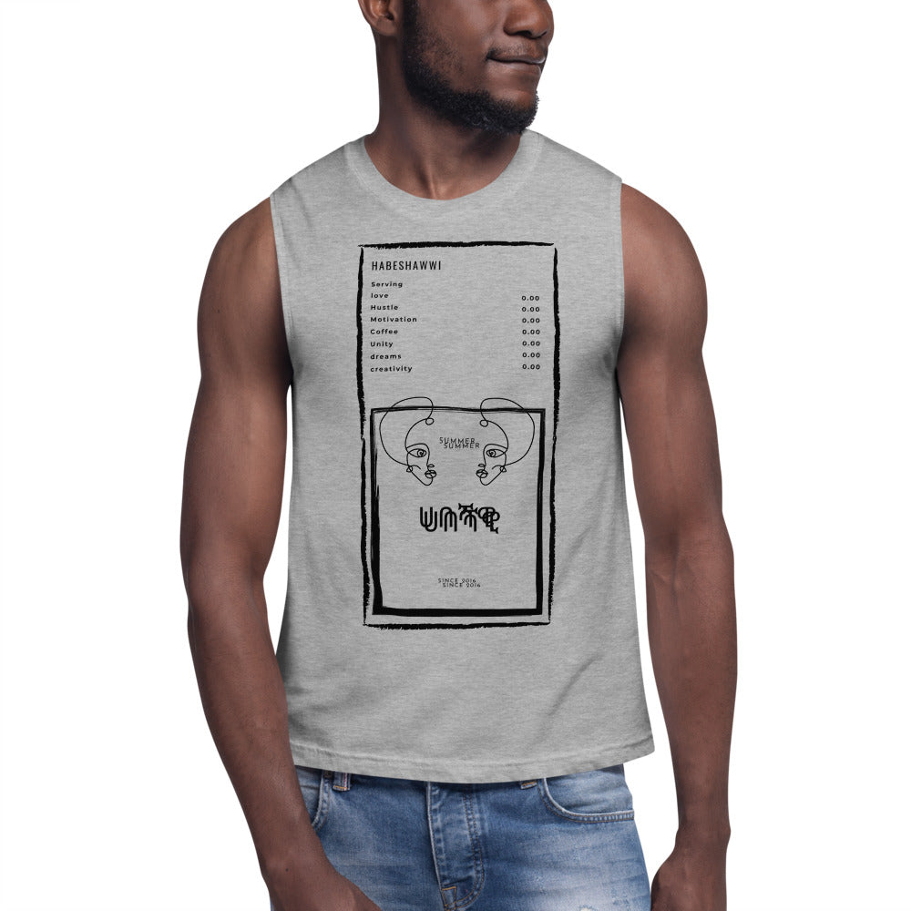 Habeshawwi Menu Muscle Shirt | Habesha Sweats | Habeshawwi