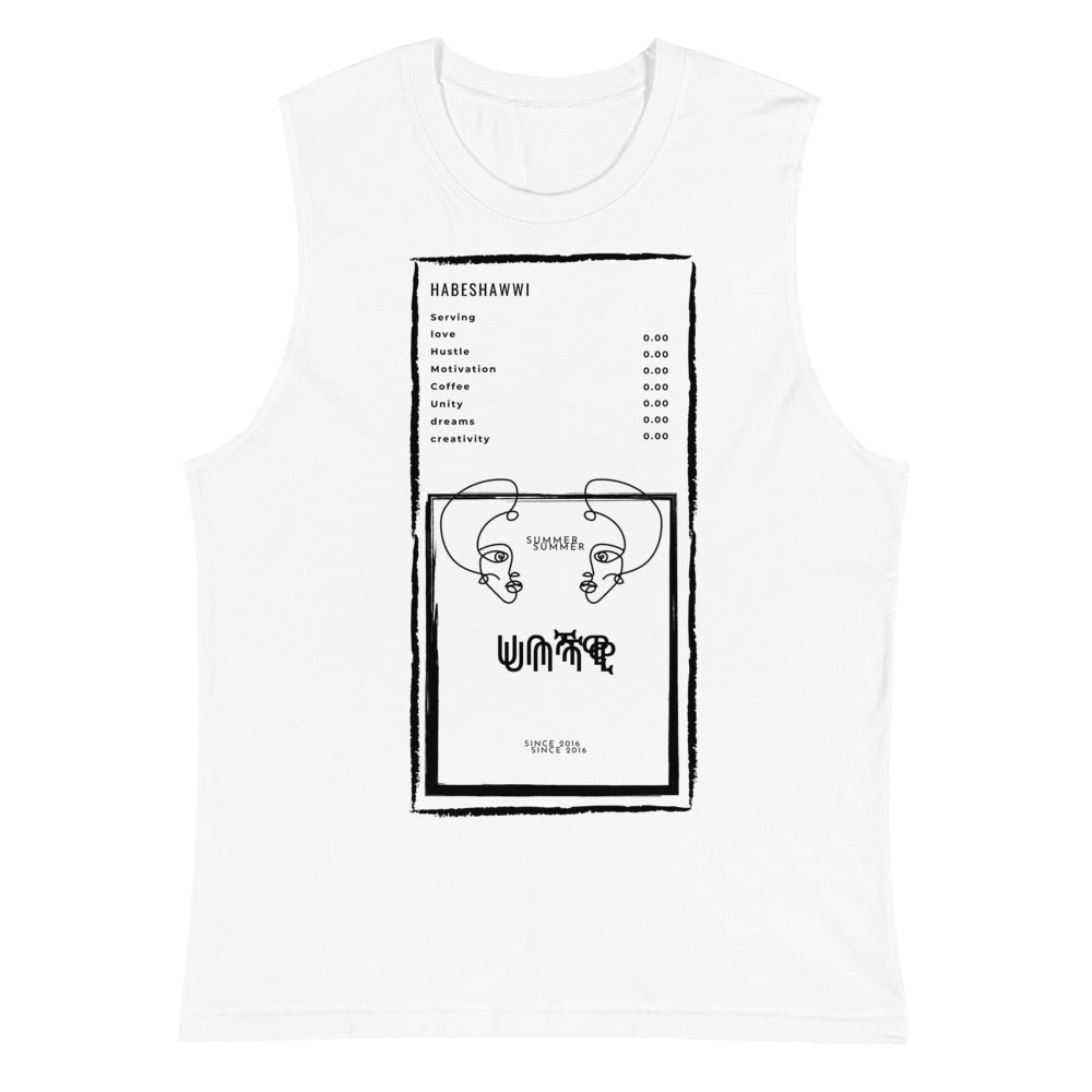 Habeshawwi Menu Muscle Shirt | Habesha Sweats | Habeshawwi