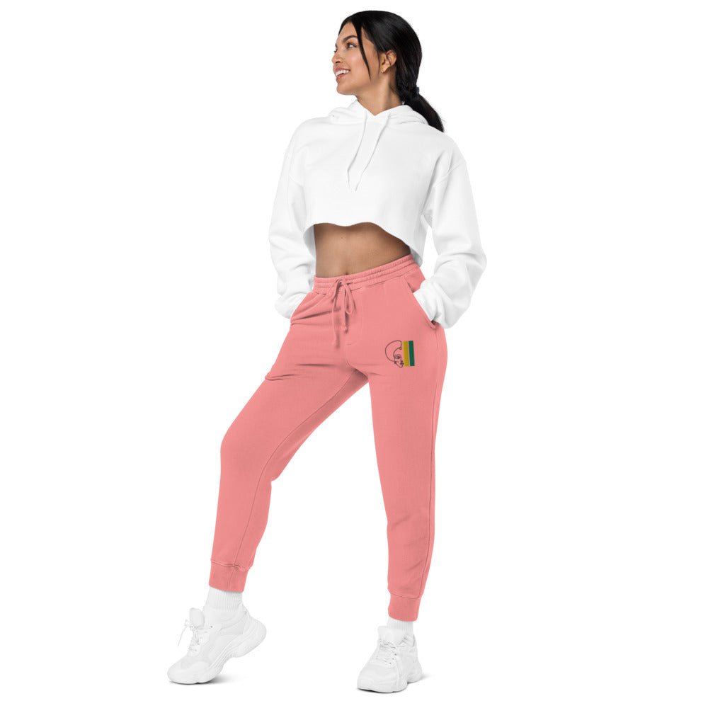 Habeshawwi Peace & Love Unisex pigment dyed sweatpants