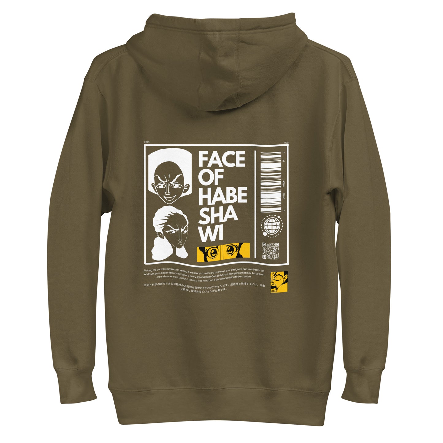 Face Of Habeshawwi Unisex Dark Color Hoodie