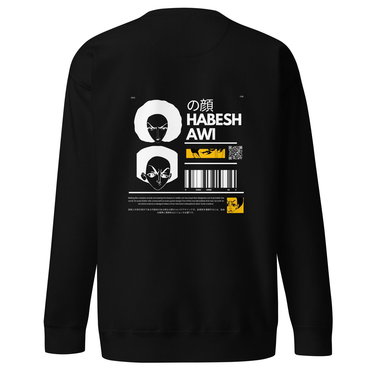 Face Of Habeshawwi Unisex Dark Color Sweatshirt