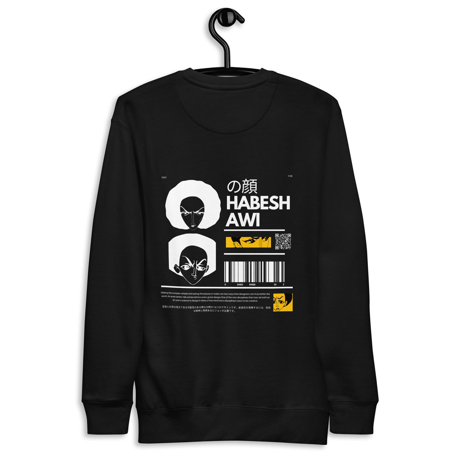 Face Of Habeshawwi Unisex Dark Color Sweatshirt