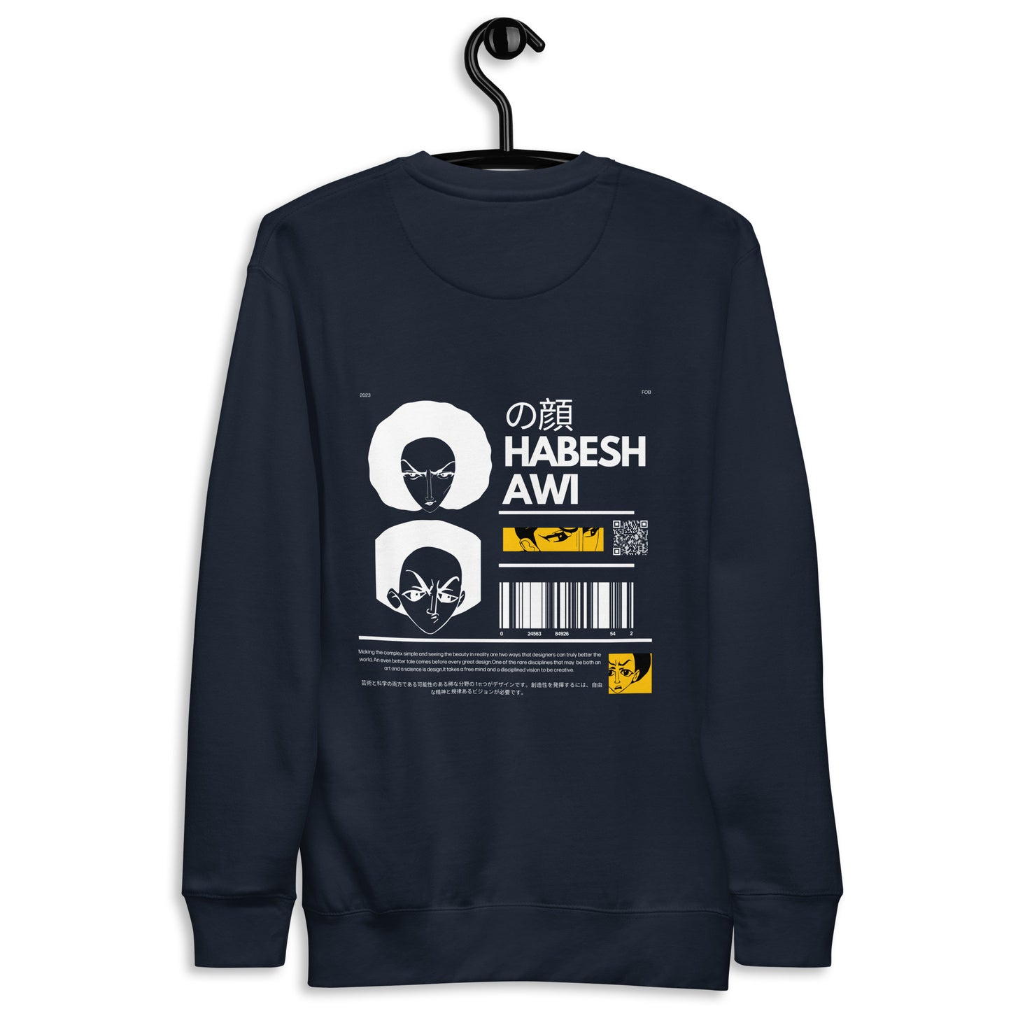 Face Of Habeshawwi Unisex Dark Color Sweatshirt
